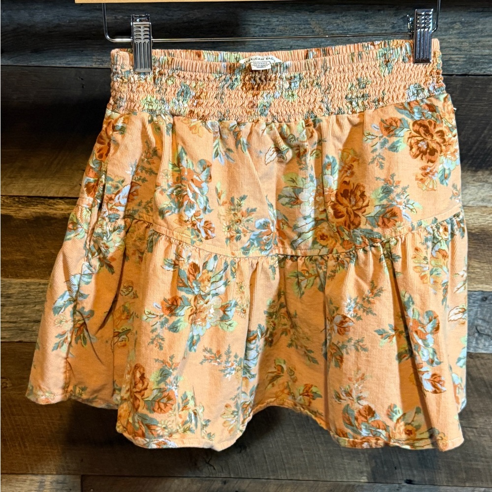 Floral Orange Skirt